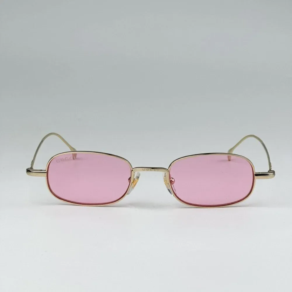 NEW Gucci GG1648S 005 Gold Pink Unisex Rectangle Sunglasses GG 1648S